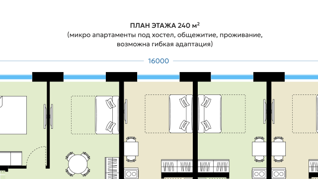 План 2х комнатной квартиры к примеру дома №1